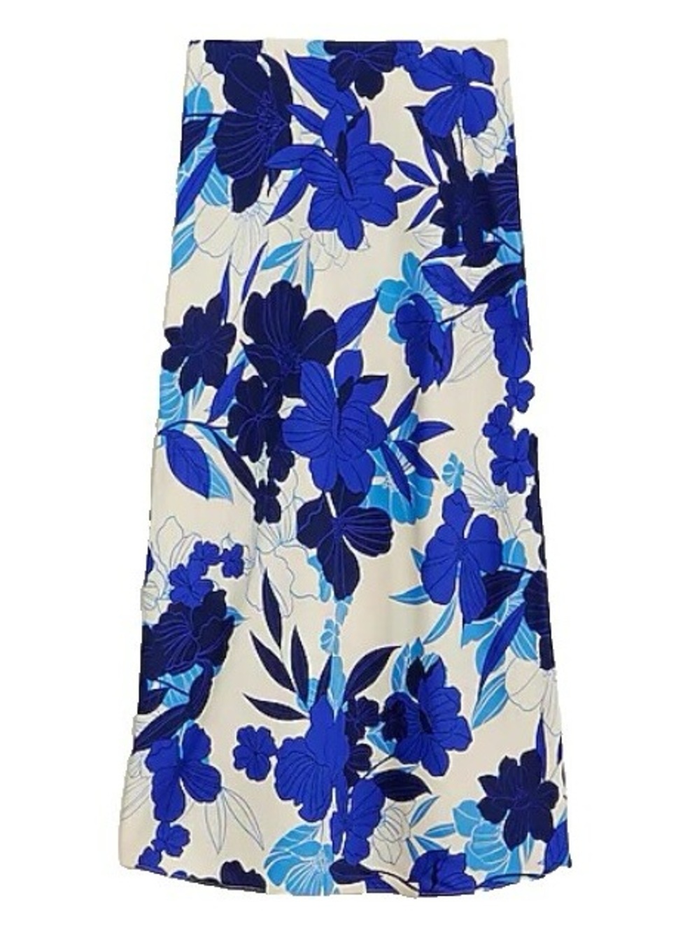 J.Crew Gwyneth Slip Skirt in Painted Blue Floral | XXL | EUC
